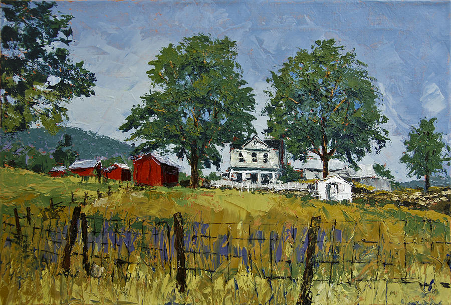 Virginia Highlands Farm Painting by Peter Muzyka Fine Art America