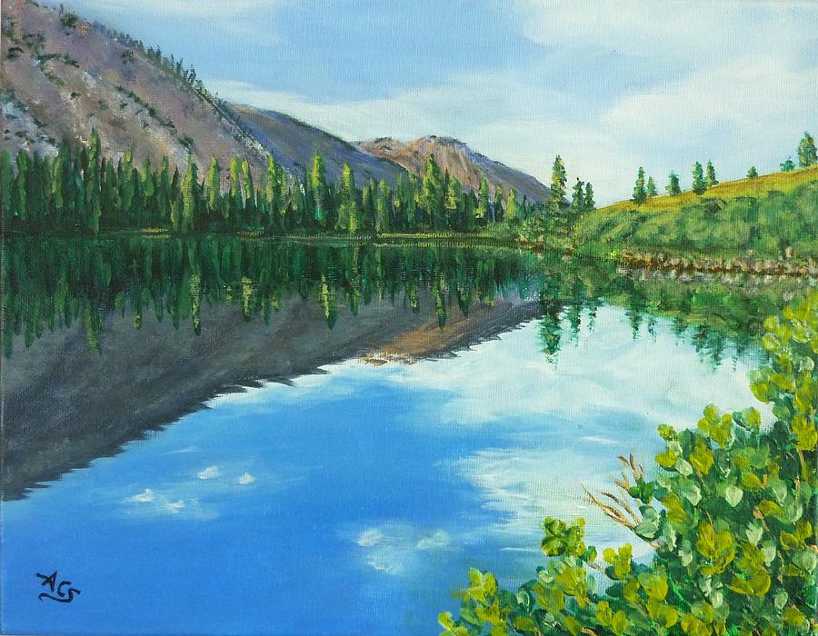 Virginia Lake Painting by Amelie Simmons