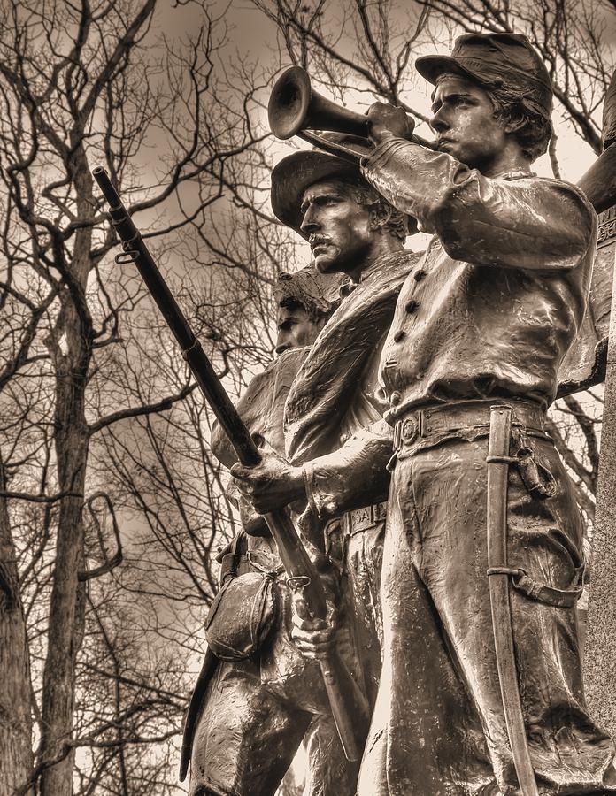 Virginia to Her Sons at Gettysburg - War Fighters - Attention Battalion Photograph by Michael Mazaika