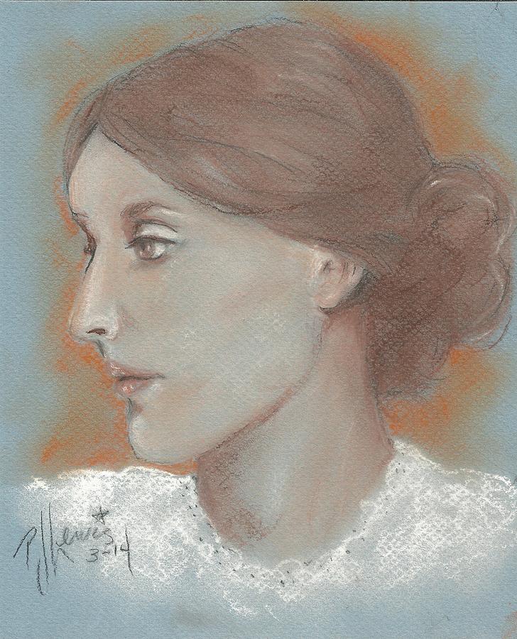 Virginia Woolf Drawing by PJ Lewis
