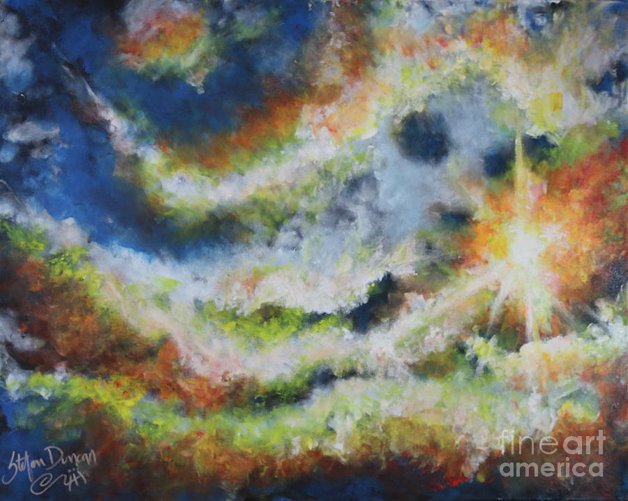 Vision In The Clouds Painting by Stefan Duncan