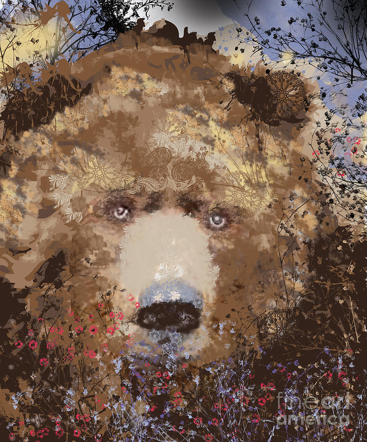 Visionary Bear Mixed Media by Kim Prowse
