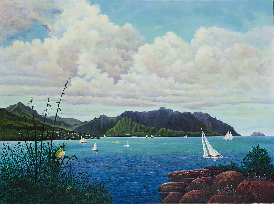 Visions of Paradise III Painting by Michael Frank
