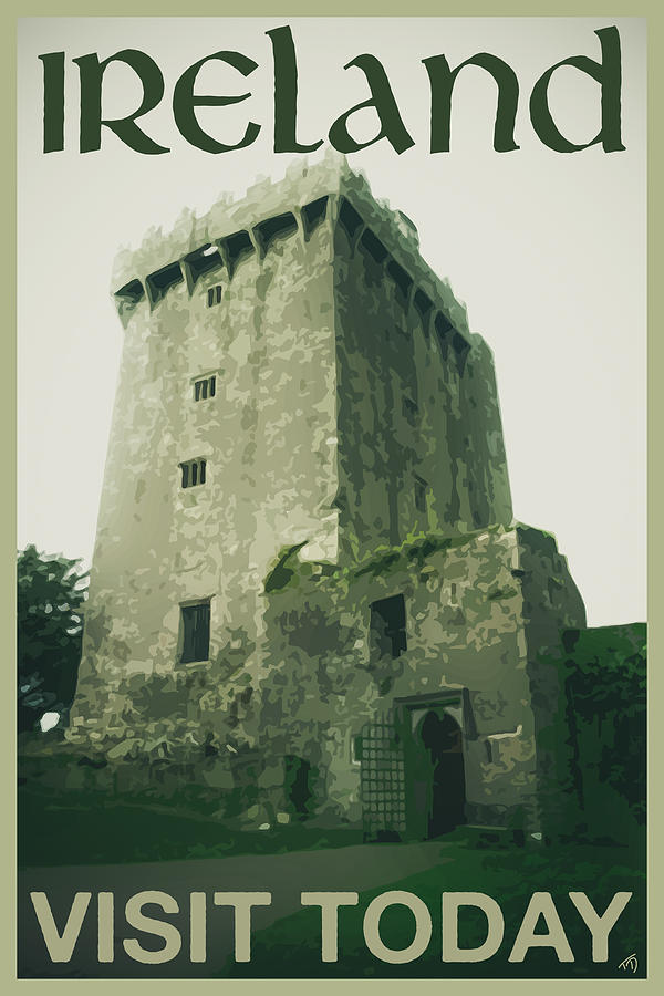 Visit Ireland Vintage Castle Poster Photograph