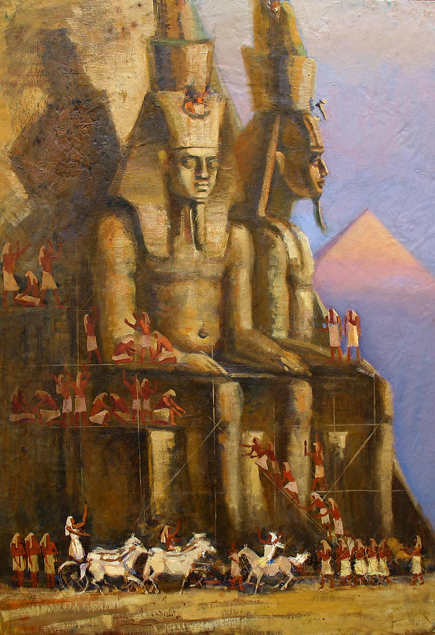 Desert Painting - Visit Pharaoh by Valentina Kondrashova