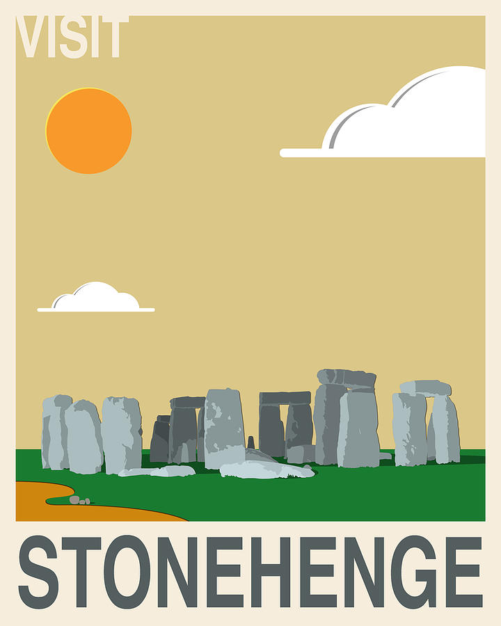 Visit Stonehenge Travel Poster Digital Art By Finlay Mcnevin Fine Art America 3437