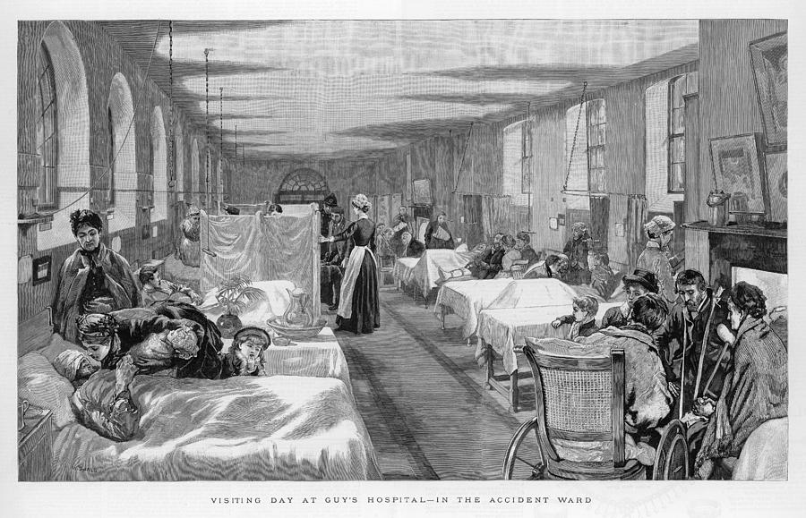 Visiting Day In The Accident Ward Drawing by Illustrated London News ...