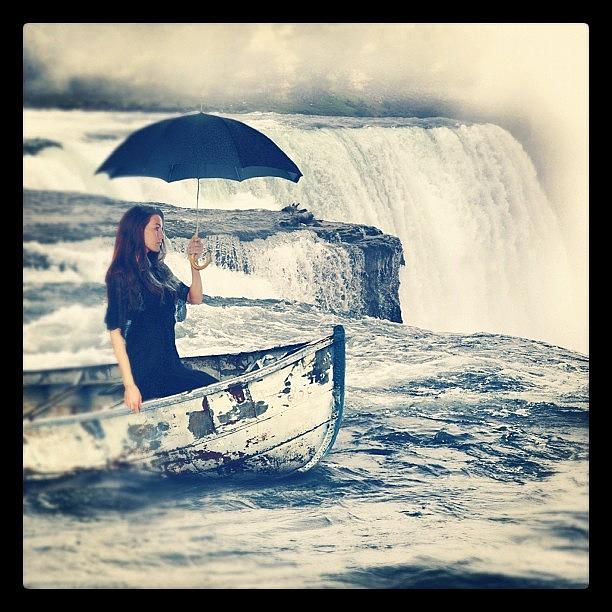 Umbrella Photograph - Visiting Niagara by Jill Battaglia