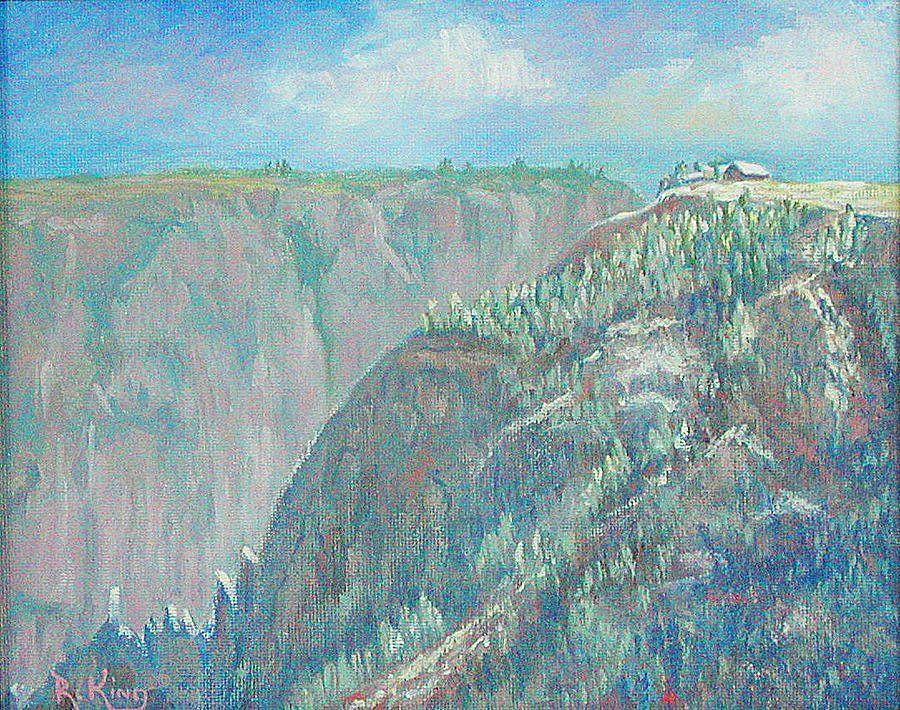 Mountain Painting - Visitors Center Black Canyon of the Gunnison NP by Roena King