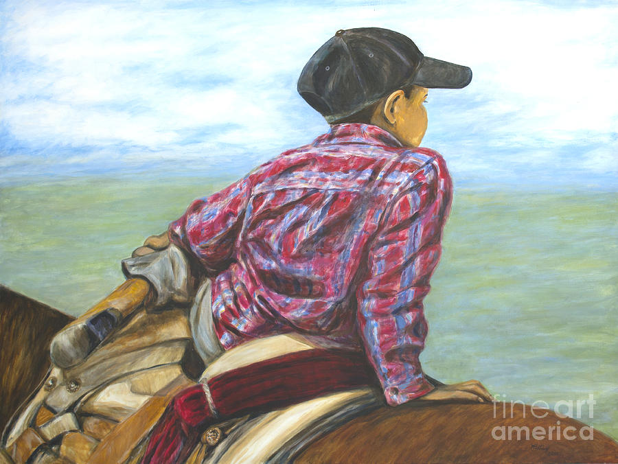 Horse Painting - Vista del Mundo de mi Caballo by Pat Haley