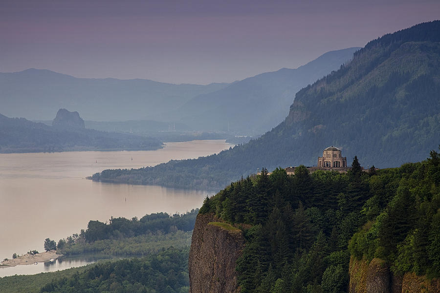 Nature Photograph - Vista House and the Gorge by Andrew Soundarajan