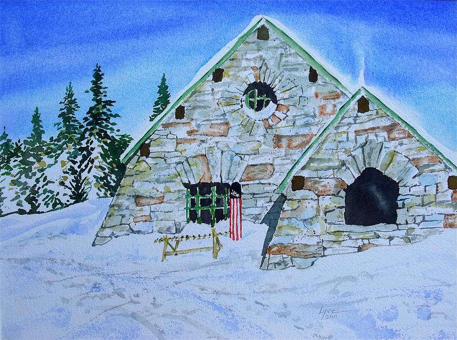 Winter Painting - Vista House by Lynne Haines