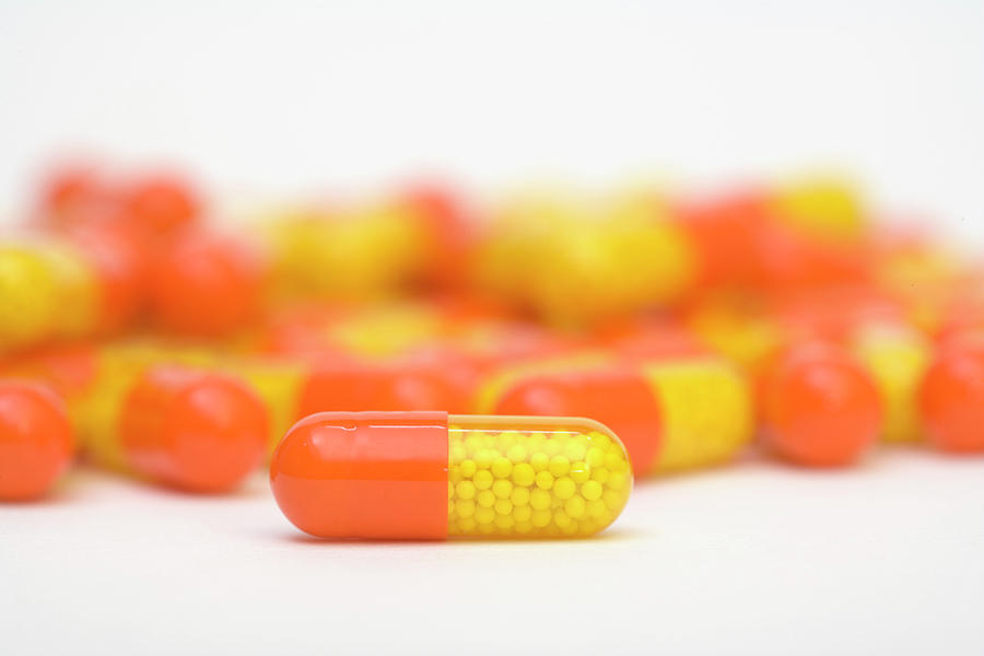 Vitamin C Capsules Photograph by Science Stock Photography/science Photo Library
