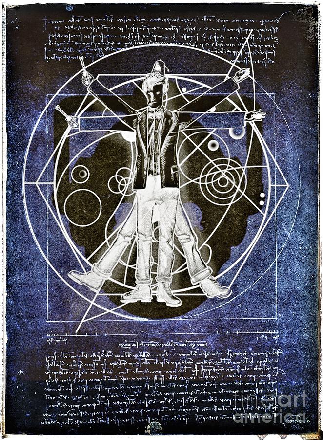 Vitruvian Dr Who in deep space Digital Art by HELGE Art Gallery