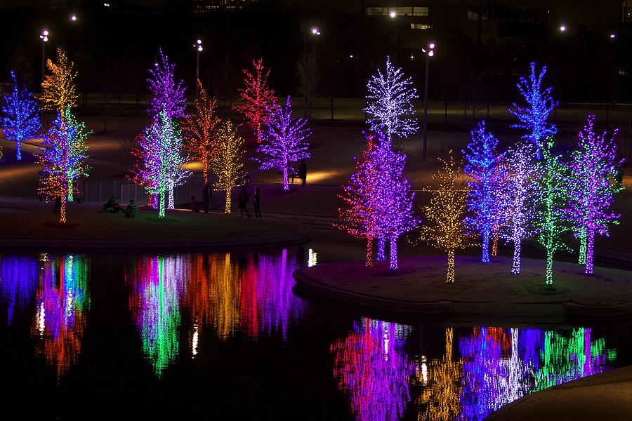 Vitruvian Park Holiday Lights Photograph by John Babis