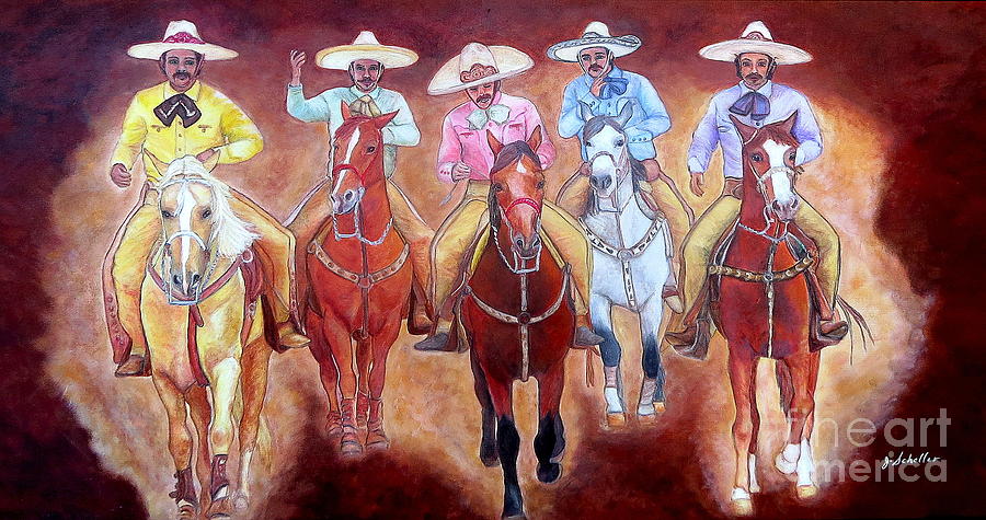 Viva La Charros Painting by Jodie Scheller