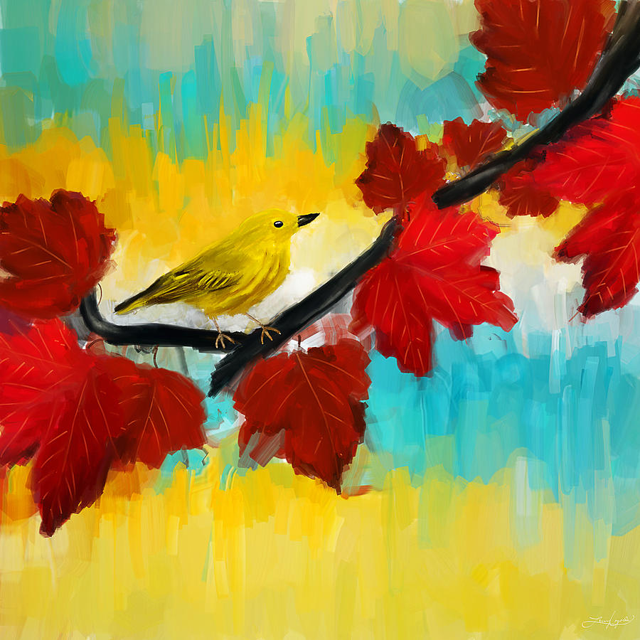 Canary Painting - Vividness by Lourry Legarde