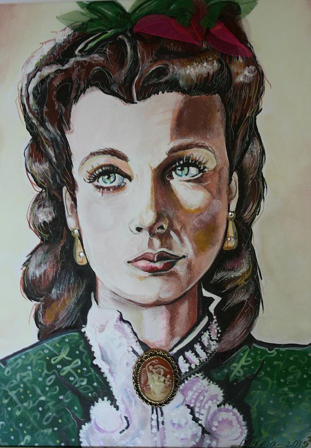 Vivien Leigh gone with the wind Painting by Maria Thatcher - Fine Art ...