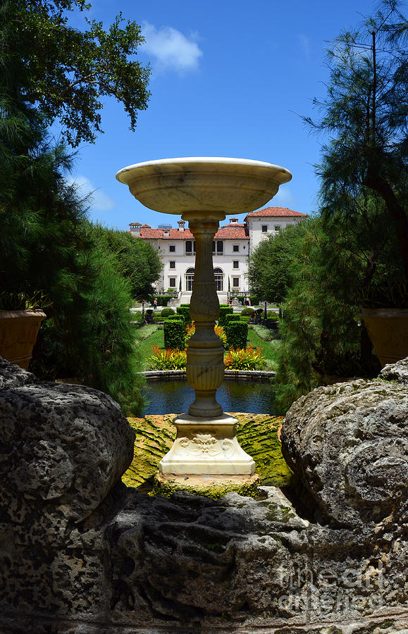 Vizcaya Photograph - Vizcaya Mansion Museum Grounds Botanical Gardens Fountain Miami Florida Vertical by Shawn OBrien Vizcaya Photograph - Vizcaya Mansion Museum Grounds Botanical Gardens Fountain Miami Florida Vertical by Shawn OBrien