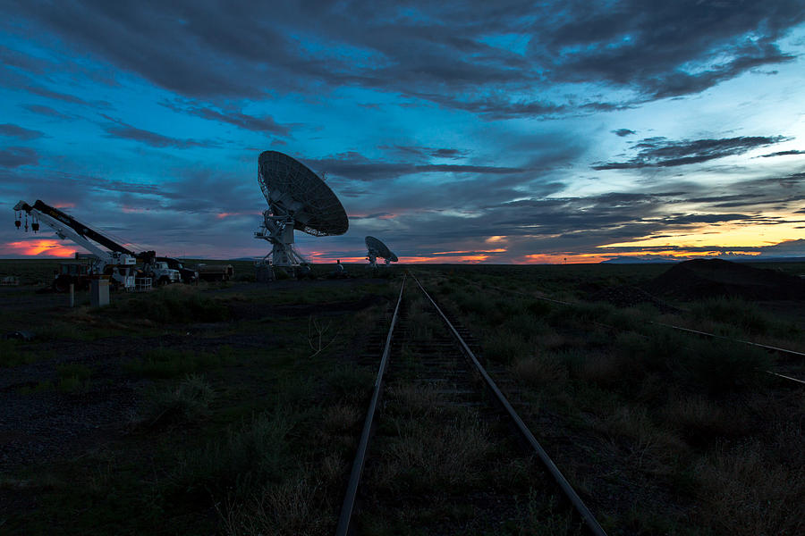 VLA Train Track Sunset Photograph by John Daly