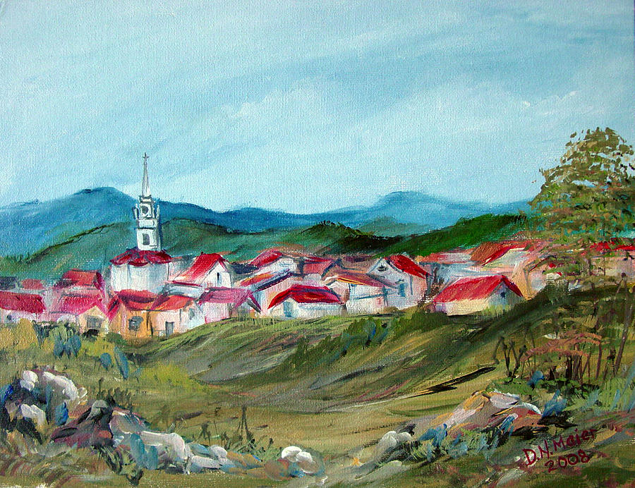 Vladeni Ardeal - Village in Transylvania Painting by Dorothy Maier