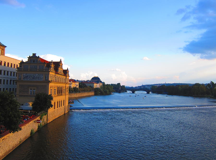 Vltava River Evening Photograph by Andreas Thust