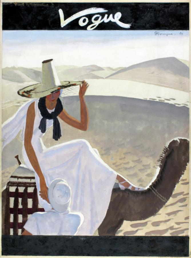 Vogue Cover Featuring A Woman Riding A Camel Digital Art by Pierre Mourgue