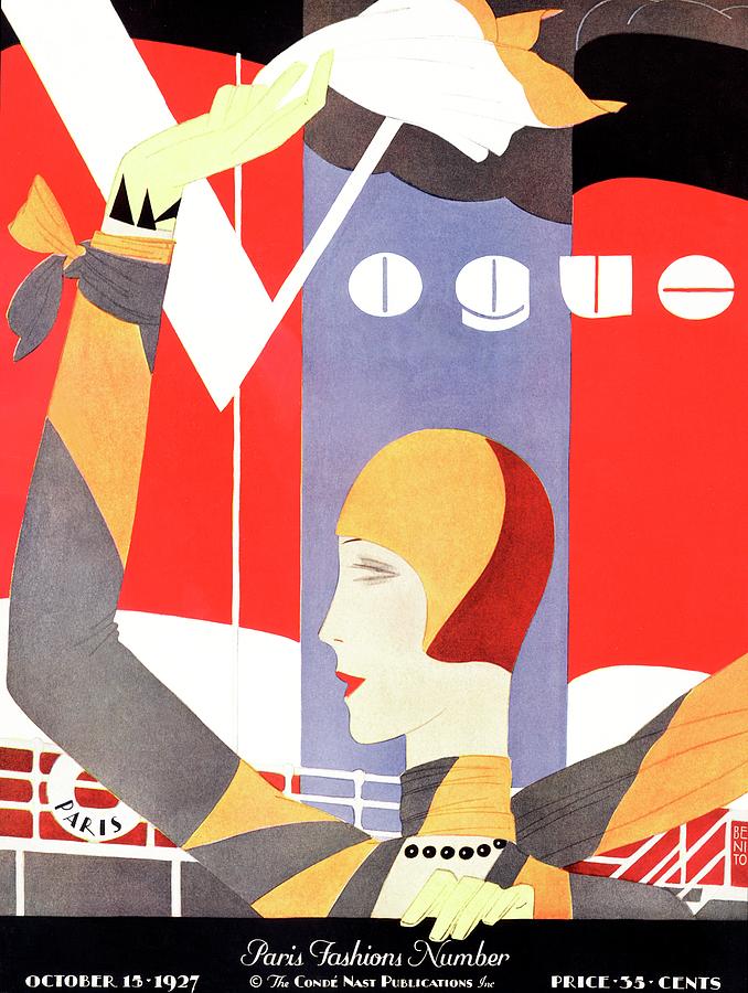 Vogue Cover Featuring A Woman Waving Photograph by Eduardo Garcia Benito