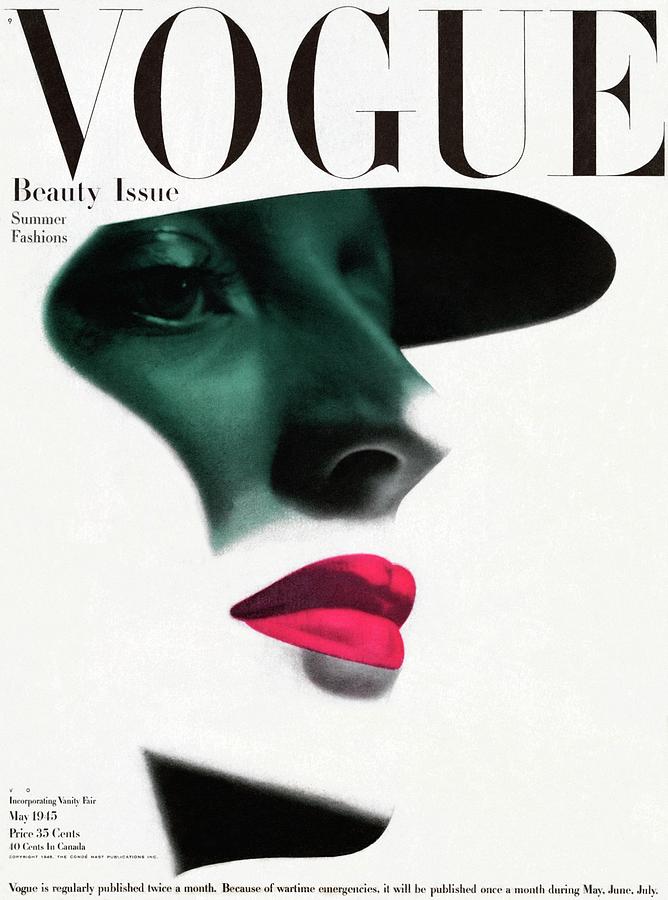 Vogue Cover Featuring A Womans Face Photograph by Erwin Blumenfeld