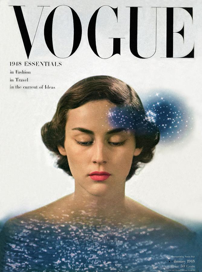 Vogue Cover Featuring Joan Petit Photograph by Herbert Matter
