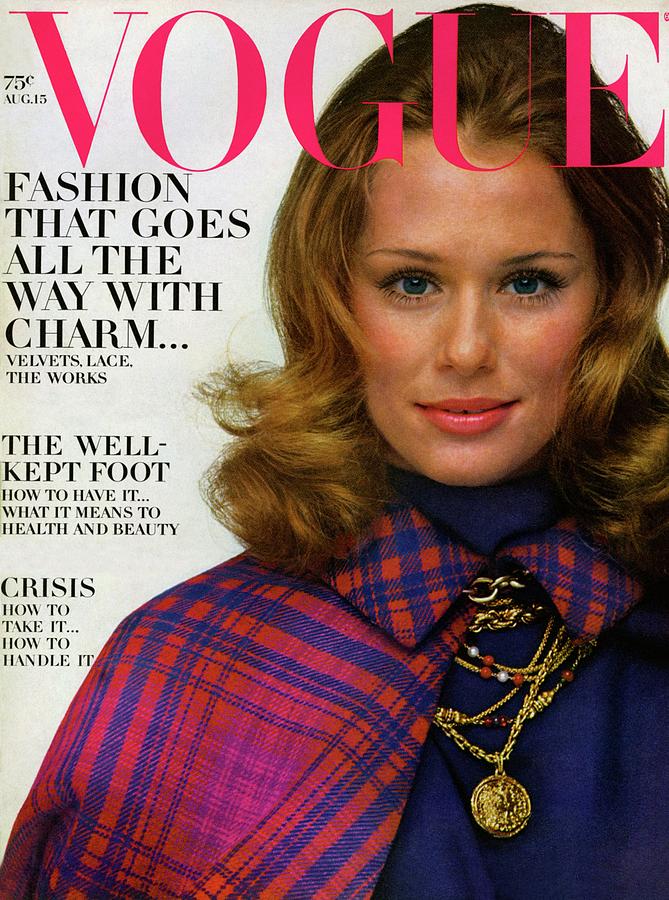 Vogue Cover Featuring Lauren Hutton Photograph by Gianni Penati