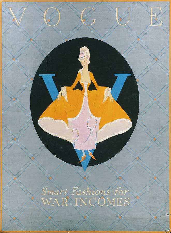Vogue Cover Illustration Of A Woman In An Orange Digital Art by Dorothy Edinger