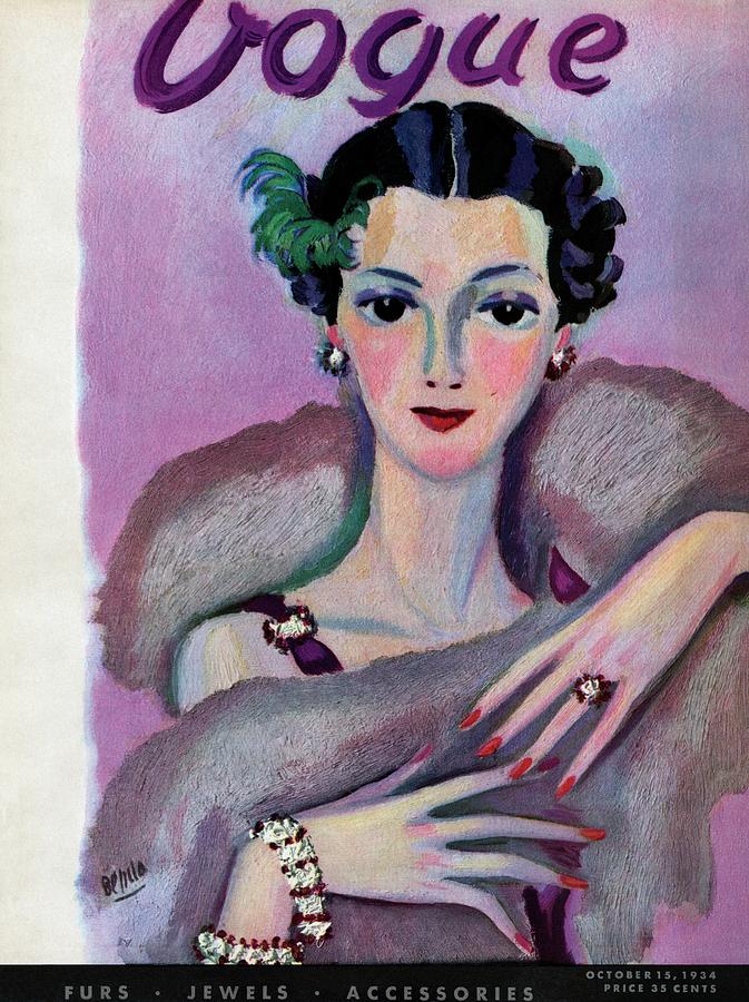 Vogue Cover Illustration Of A Woman In Evening Photograph by Eduardo Garcia Benito