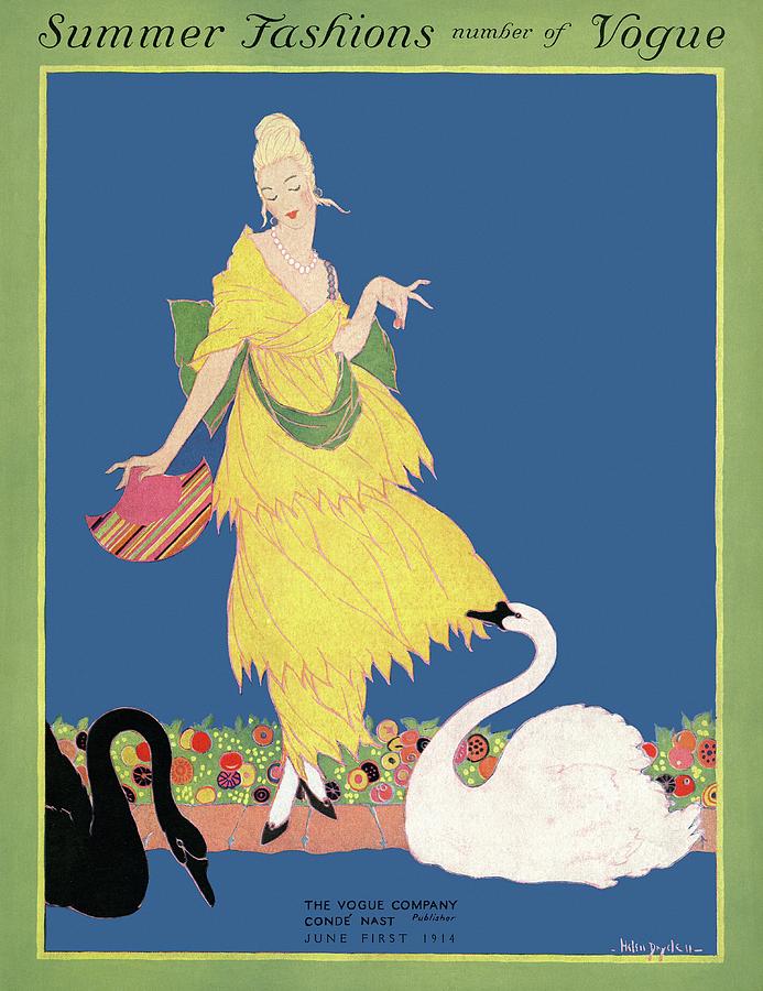 Vogue Cover Illustration Of A Woman Looking Photograph by Helen Dryden