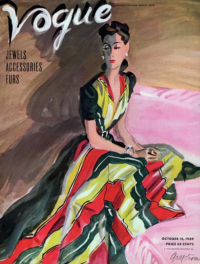 Vogue Cover Illustration Of A Woman Wearing Photograph by R.S. Grafstrom