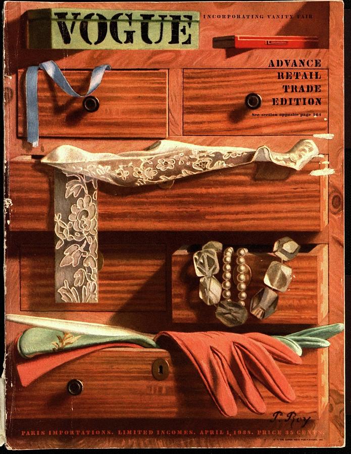 Vogue Cover Illustration Of Drawers Open Photograph by Pierre Roy