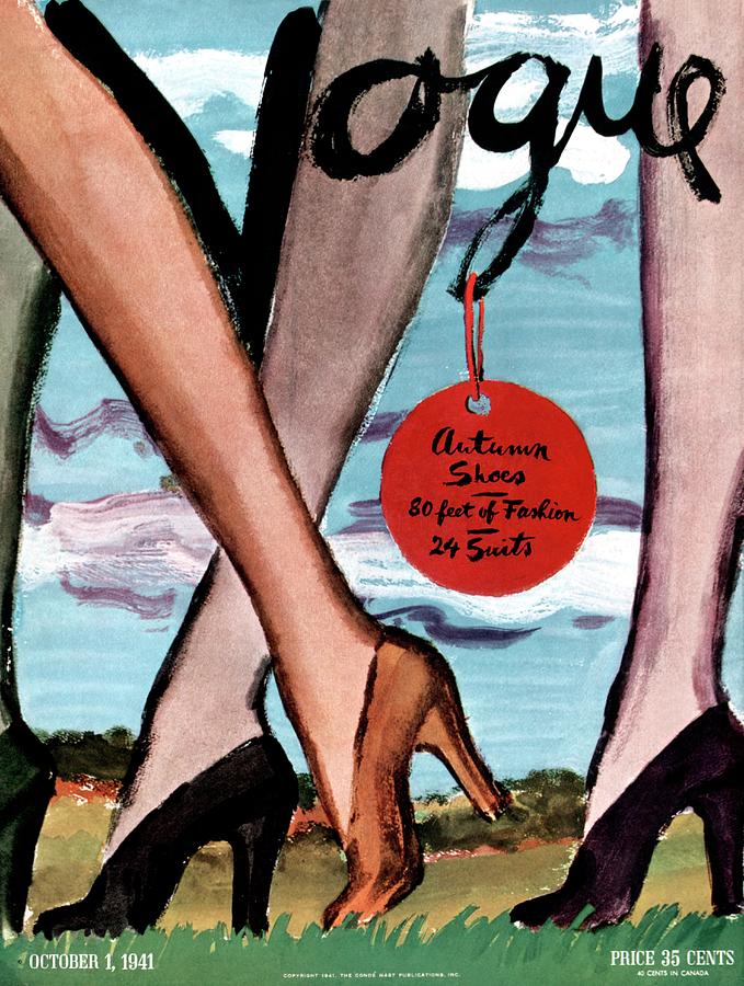 Vogue Cover Illustration Of Female Legs Wearing Photograph by Carl Oscar August Erickson