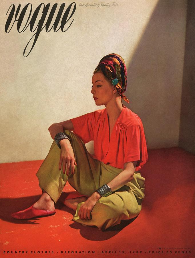 Vogue Cover Illustration Of Model Helen Bennett Photograph by Horst P. Horst Vogue Cover Illustration Of Model Helen Bennett Photograph by Horst P. Horst