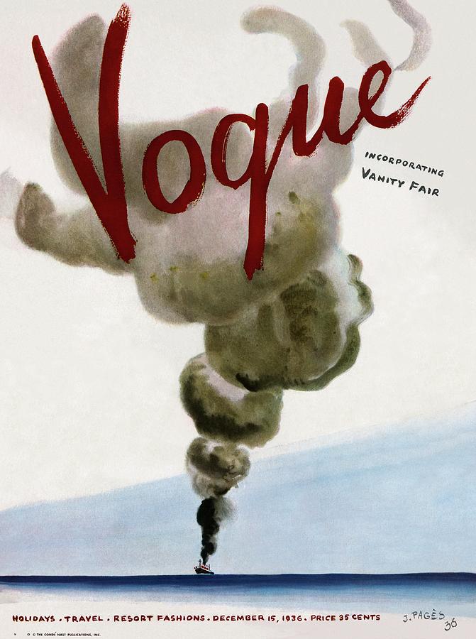 Vogue Cover Illustration Of Smoke Coming Photograph by Jean Pages