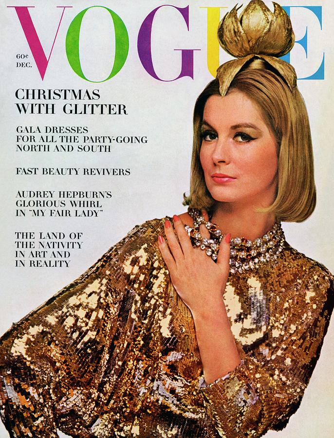 Vogue Cover Of Sandra Paul Photograph by Bert Stern
