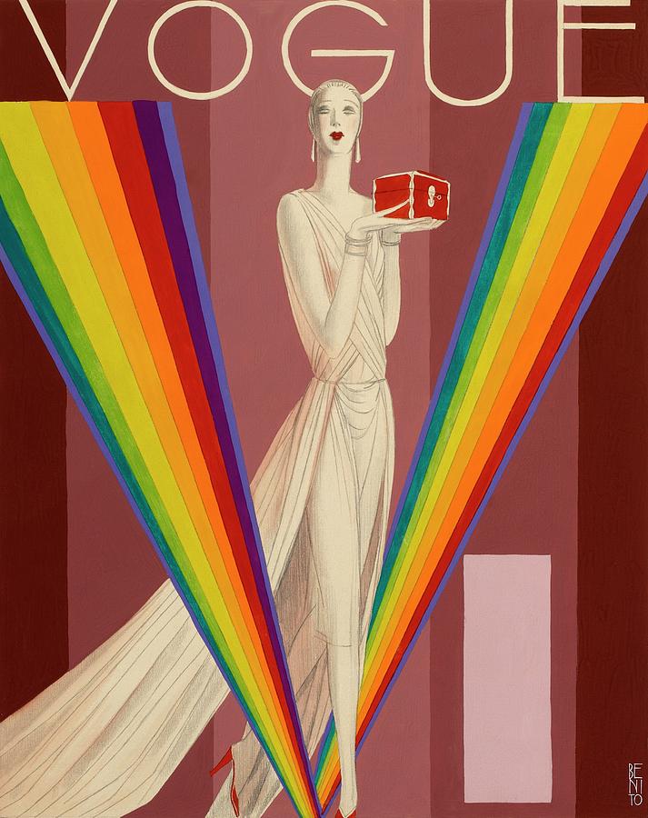 Vogue Magazine Cover Featuring A Woman In A Gown Digital Art by Eduardo Garcia Benito
