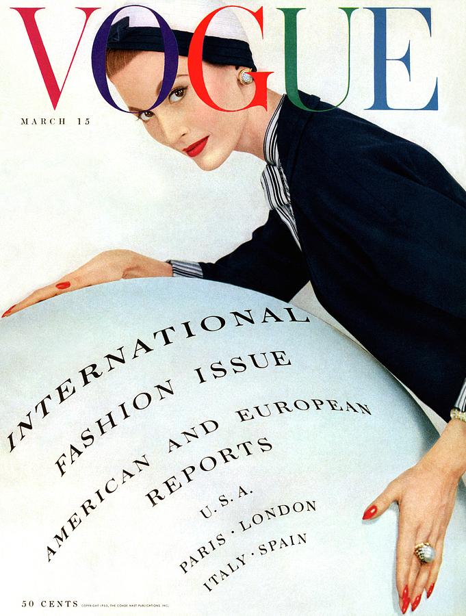 Vogue Magazine Cover Featuring Model Mary Jane Photograph by Erwin Blumenfeld