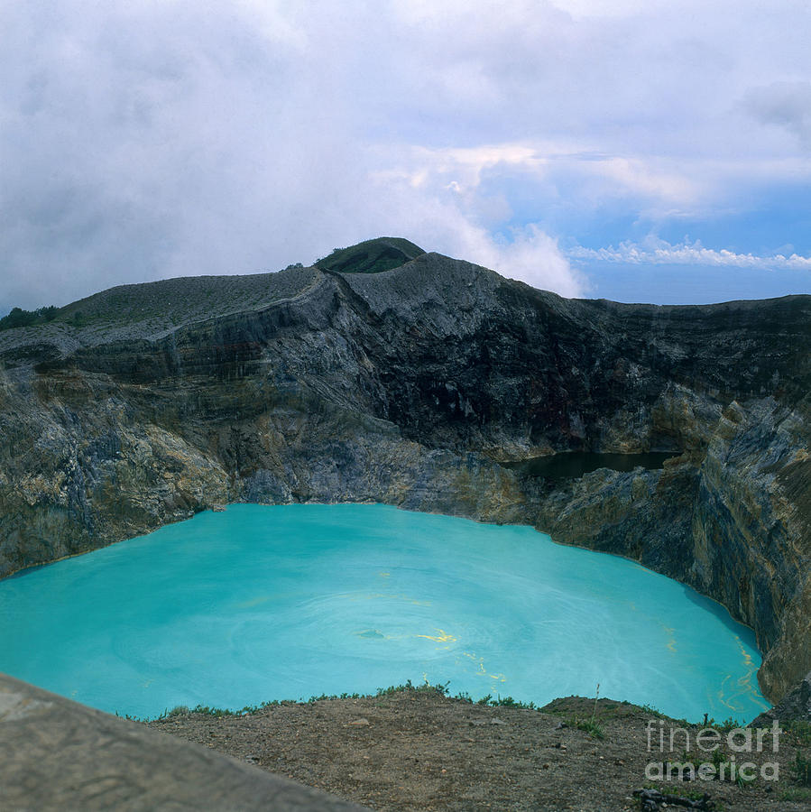 Volcanic Crater Lake Photograph by Okapia