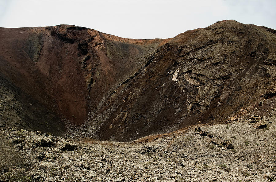 Canary Photograph - Volcano Crater in Timanfaya Natural Park Lanzarote by Weston Westmoreland