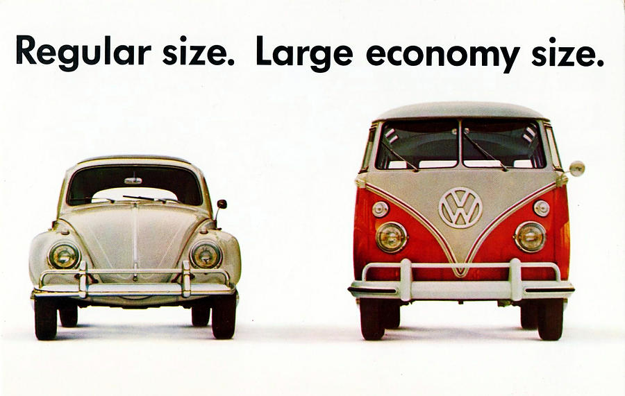 Volkswagen 1960s Vintage Advert Digital Art by Georgia Clare