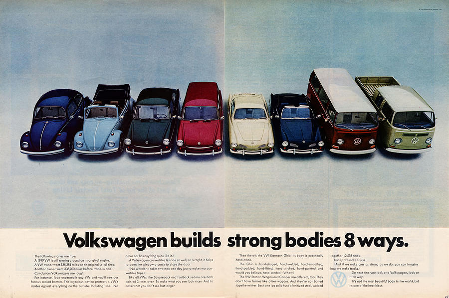 Car Digital Art - Volkswagen Builds Strong Bodies Eight Ways by Georgia Clare
