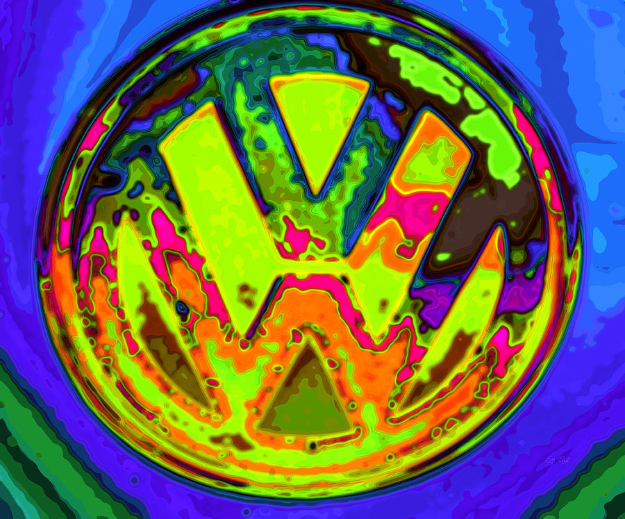 Volkswagen emblem pop art Photograph by Eti Reid