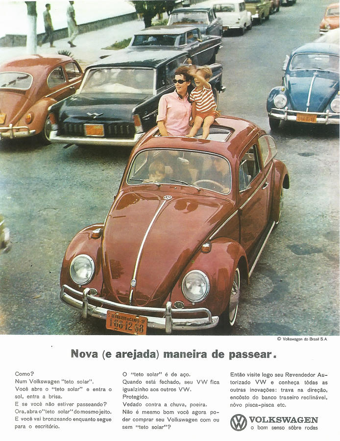 Volkswagen Type 1 1965 Brazil Digital Art by Georgia Clare