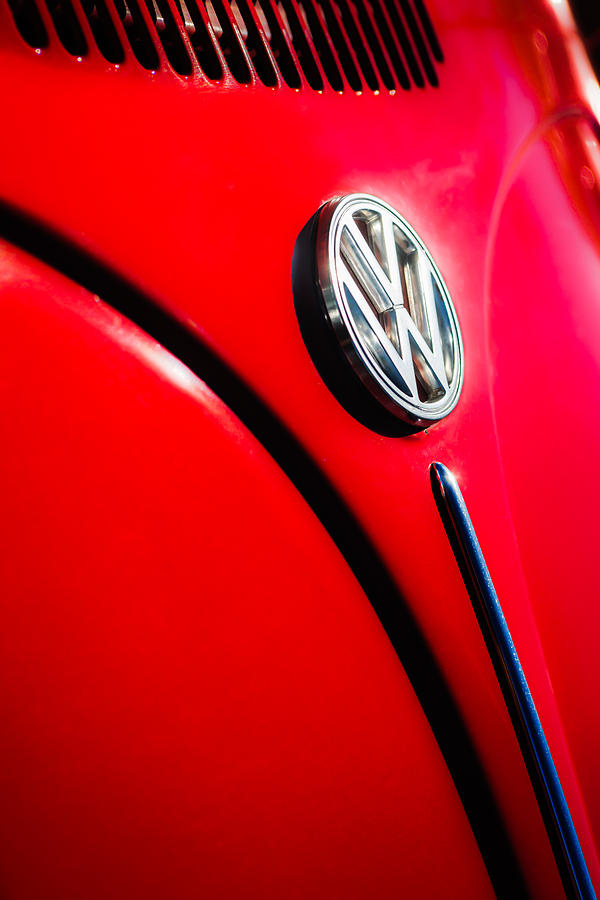 Transportation Photograph - Volkswagen VW Bug Emblem -0337c by Jill Reger