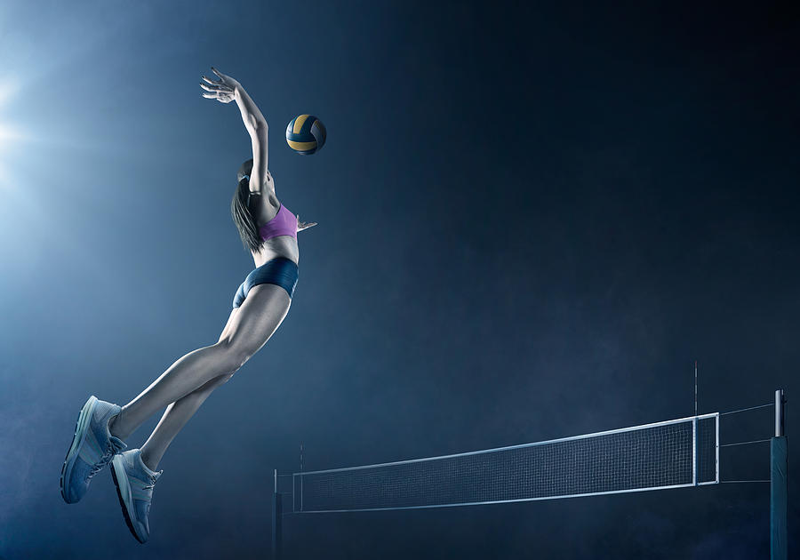 Volleyball: Beautiful female player in action Photograph by Dmytro Aksonov